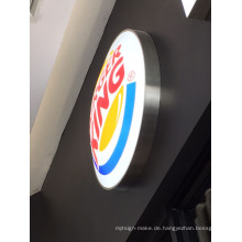 Burger King Restaurant an der Wand befestigte LED Blister Acryl Lightbox